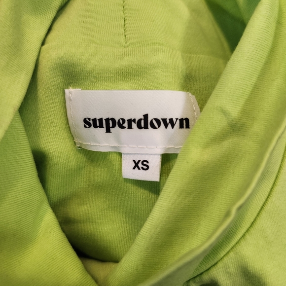 NWT Revolve Superdown Green Janet Slit Bodycon Sleeveless Turtleneck Dress Sz XS - Picture 7 of 9